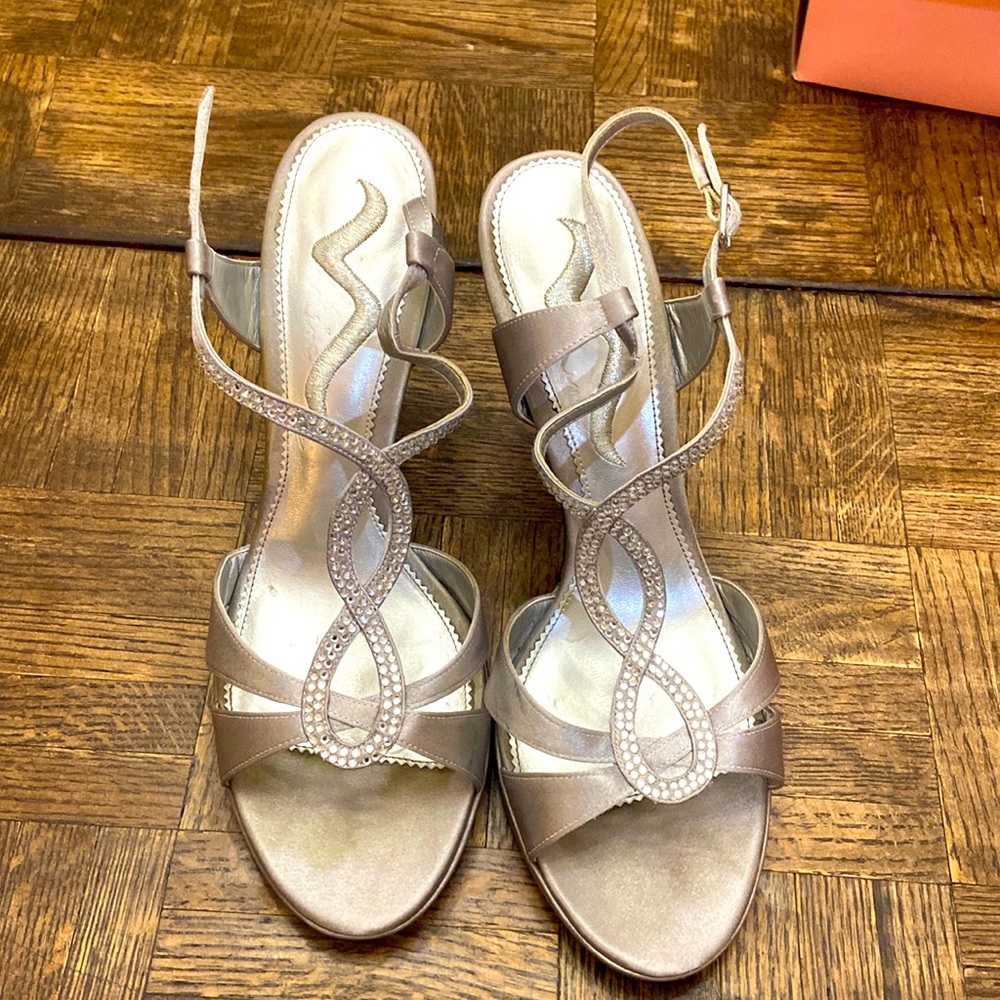Nina silver heels.